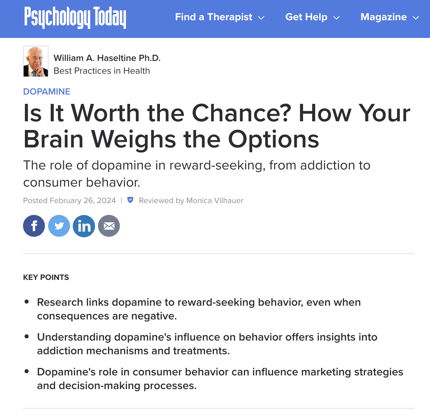 Is It Worth the Chance? How Your Brain Weighs the Options